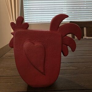 Cost Plus World Market Red Heart Rooster